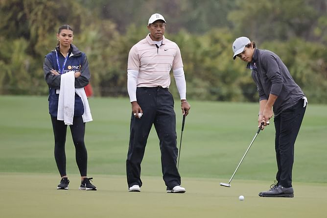 "We do this a lot at home" – When Tiger Woods' daughter caddied for him at the PNC Championship