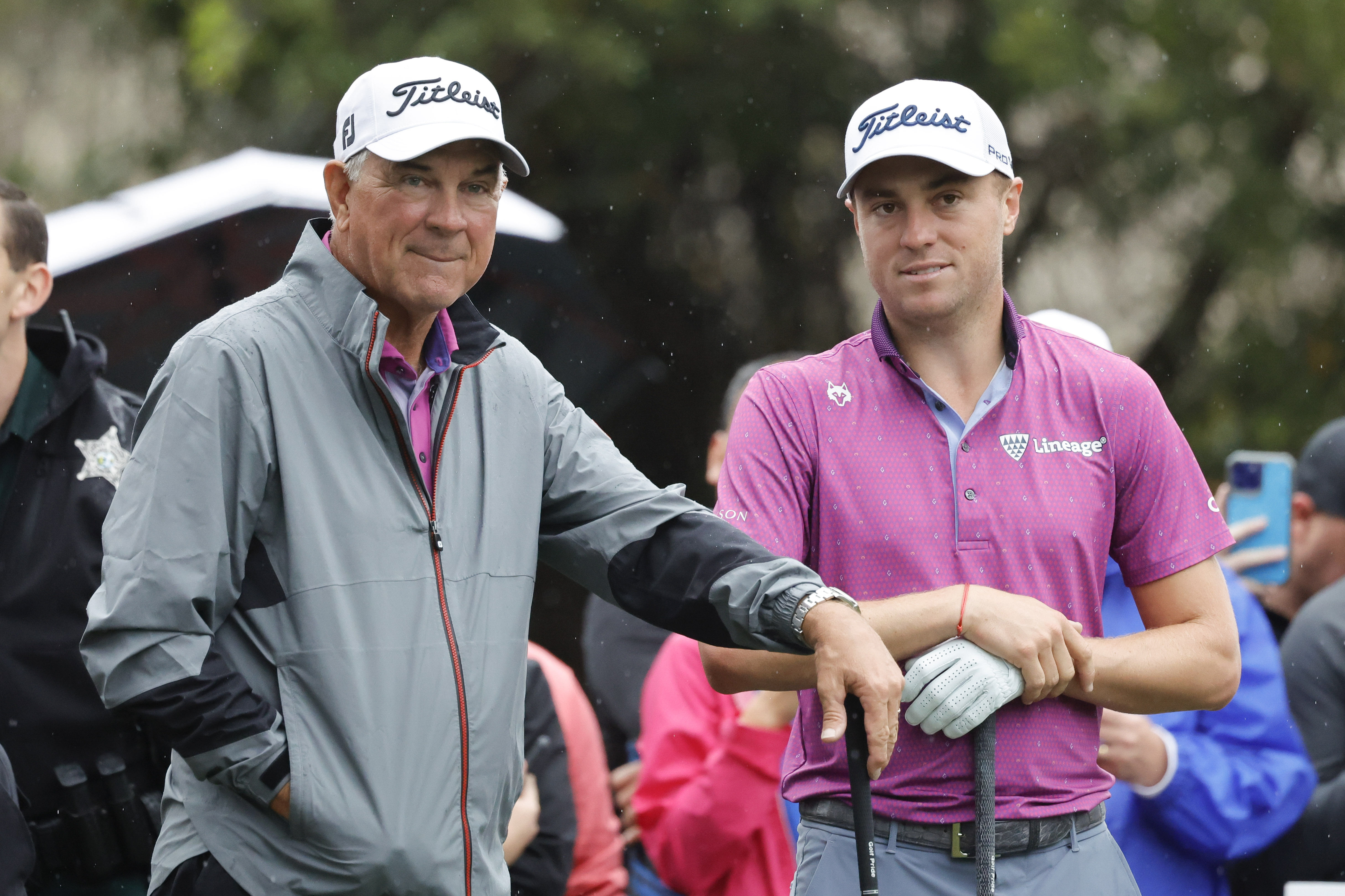 Justin Thomas and Mike Thomas at the 2023 PNC Championship (Source: Imagn)