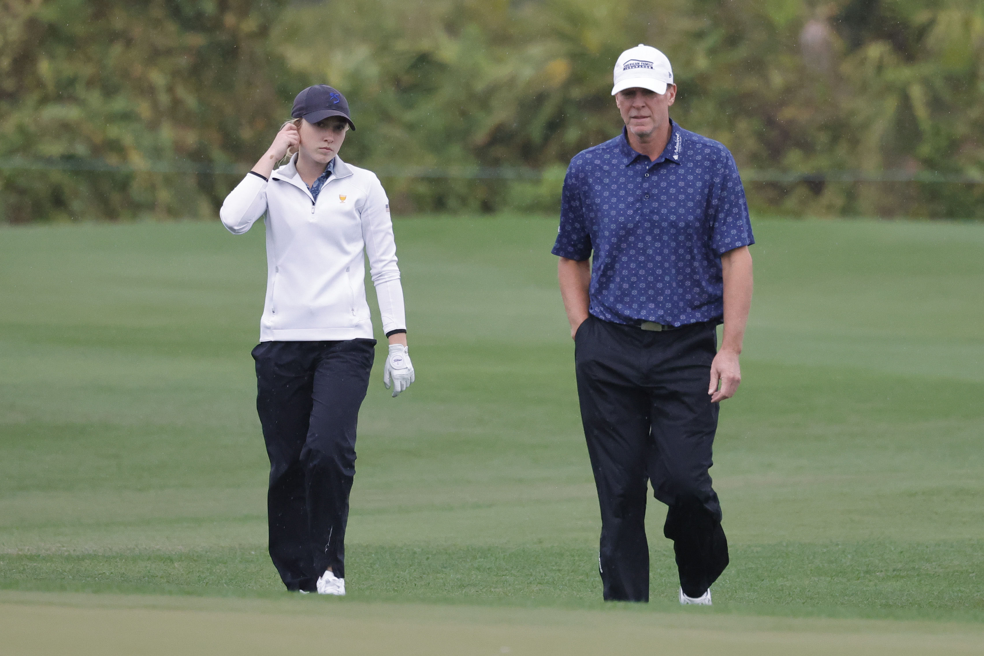 Izzi Stricker and Steve Stricker (Image Source: Imagn)