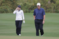 Izzi Stricker and Steve Stricker (Image Source: Imagn)