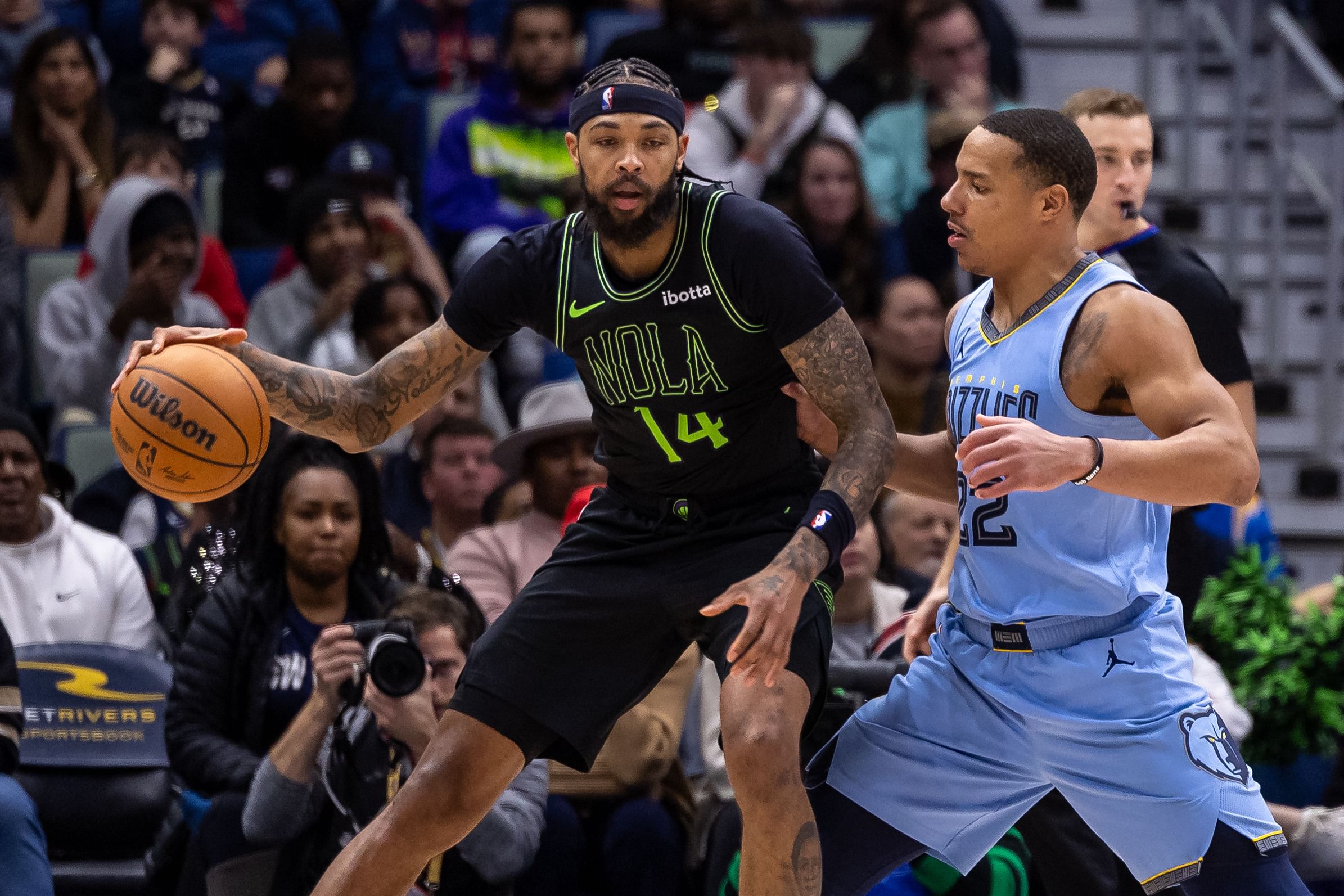 Brandon Ingram in action during an NBA game for New Orleans Pelicans vs. Memphis Grizzlies (Credits: IMAGN)