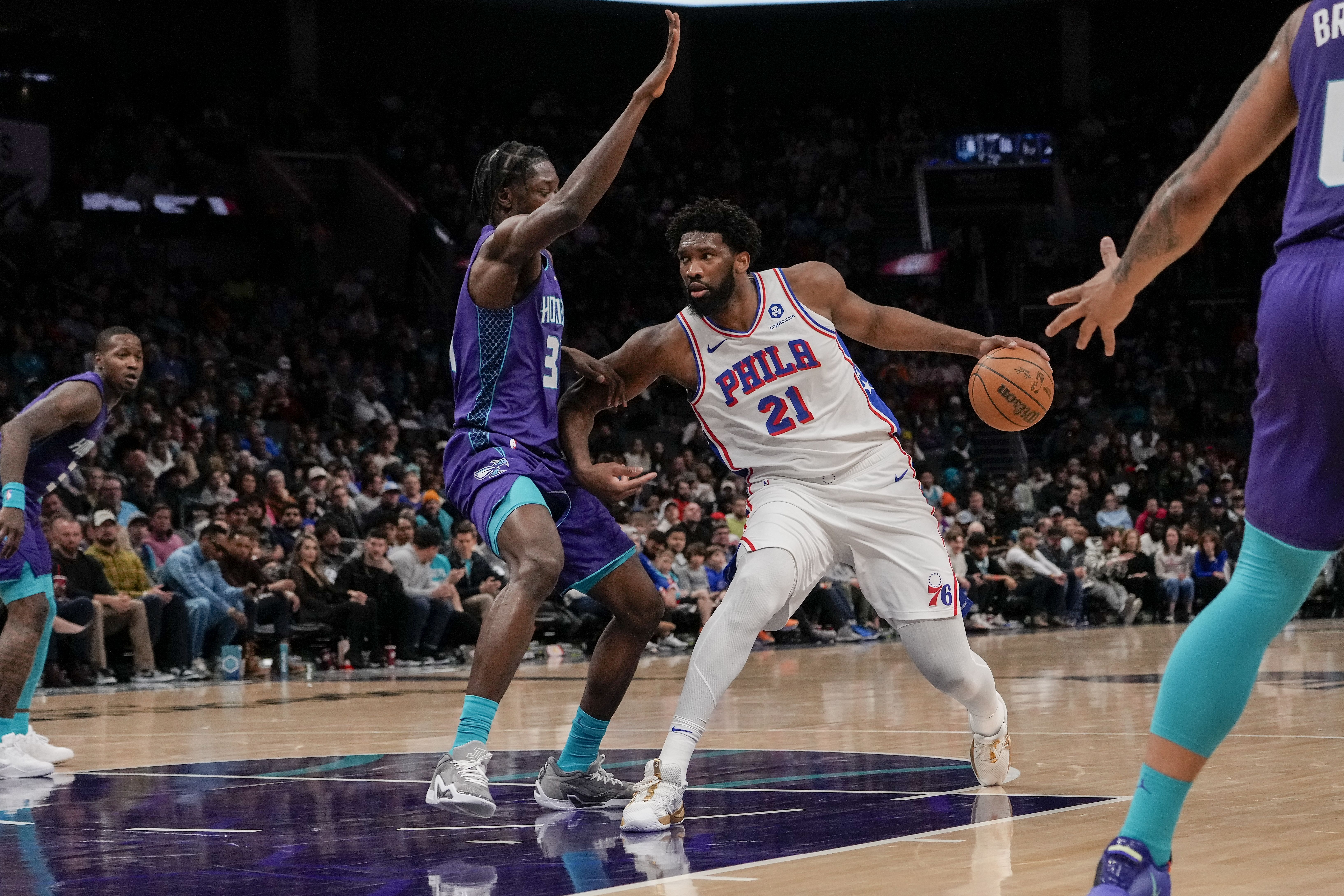 Joel Embiid at Charlotte Hornets - Source: Imagn