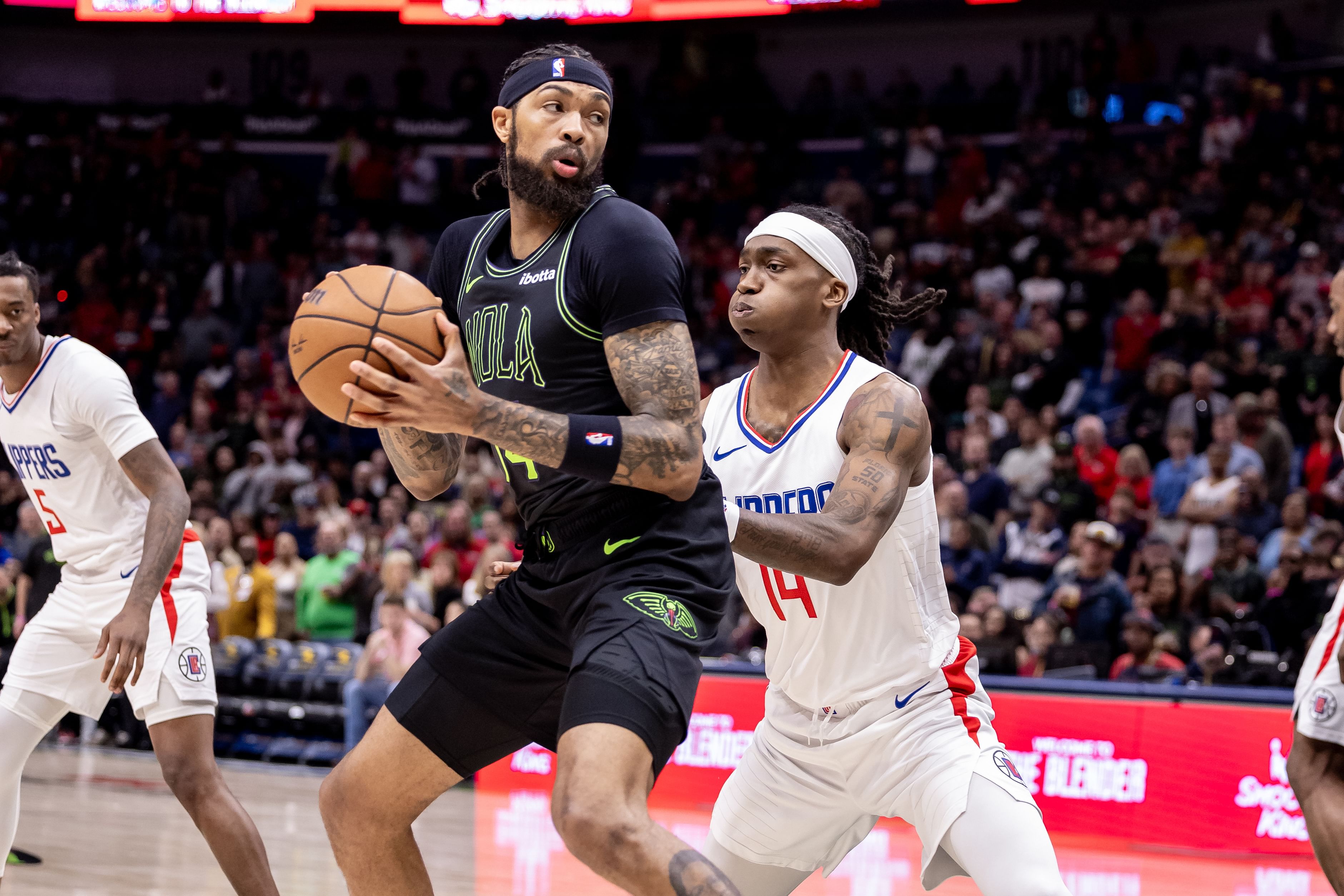 Brandon Ingram in action during an NBA game for New Orleans Pelicans vs. Los Angeles Clippers (Credits: IMAGN)