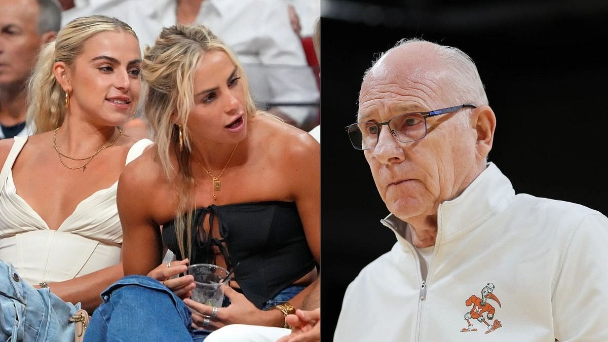 Hanna and Haley Cavinder, Jim Larranaga (Image Credits: IMAGN)