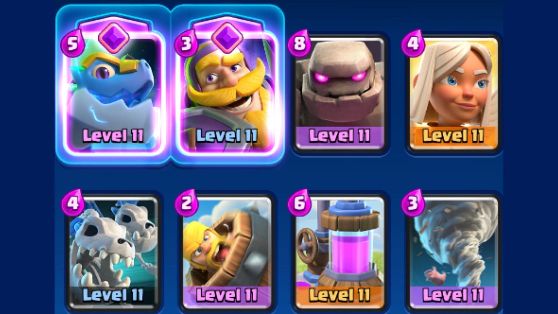 Clash Royale Golem Electro Healer deck (Image via Supercell)