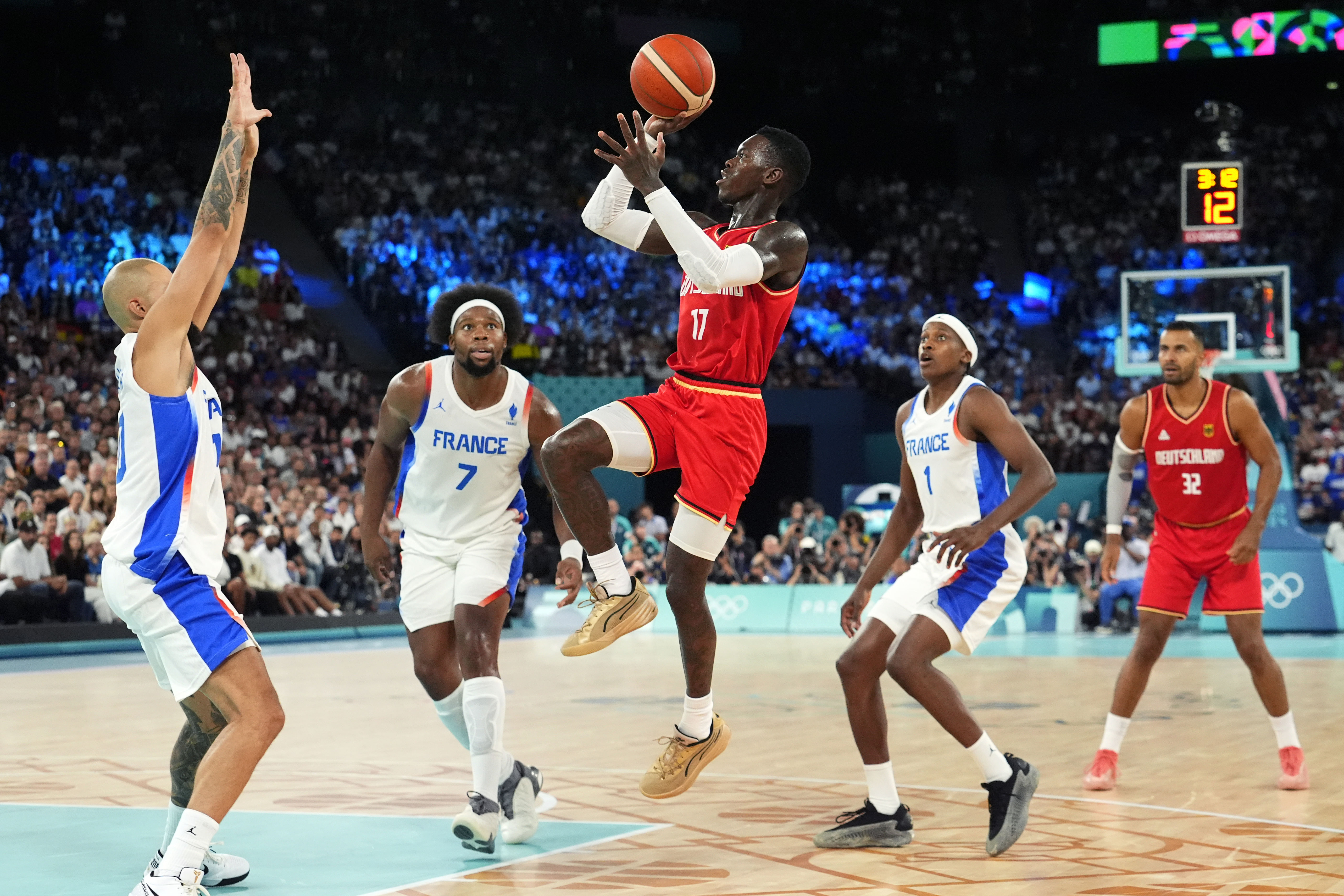 Dennis Schroder (17) during the 2024 Paris Olympic Games (Image via Imagn)