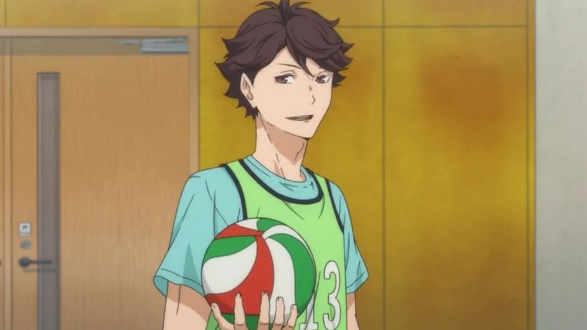 Tooru Oikawa as seen in Haikyuu!! (Image via Production I.G)