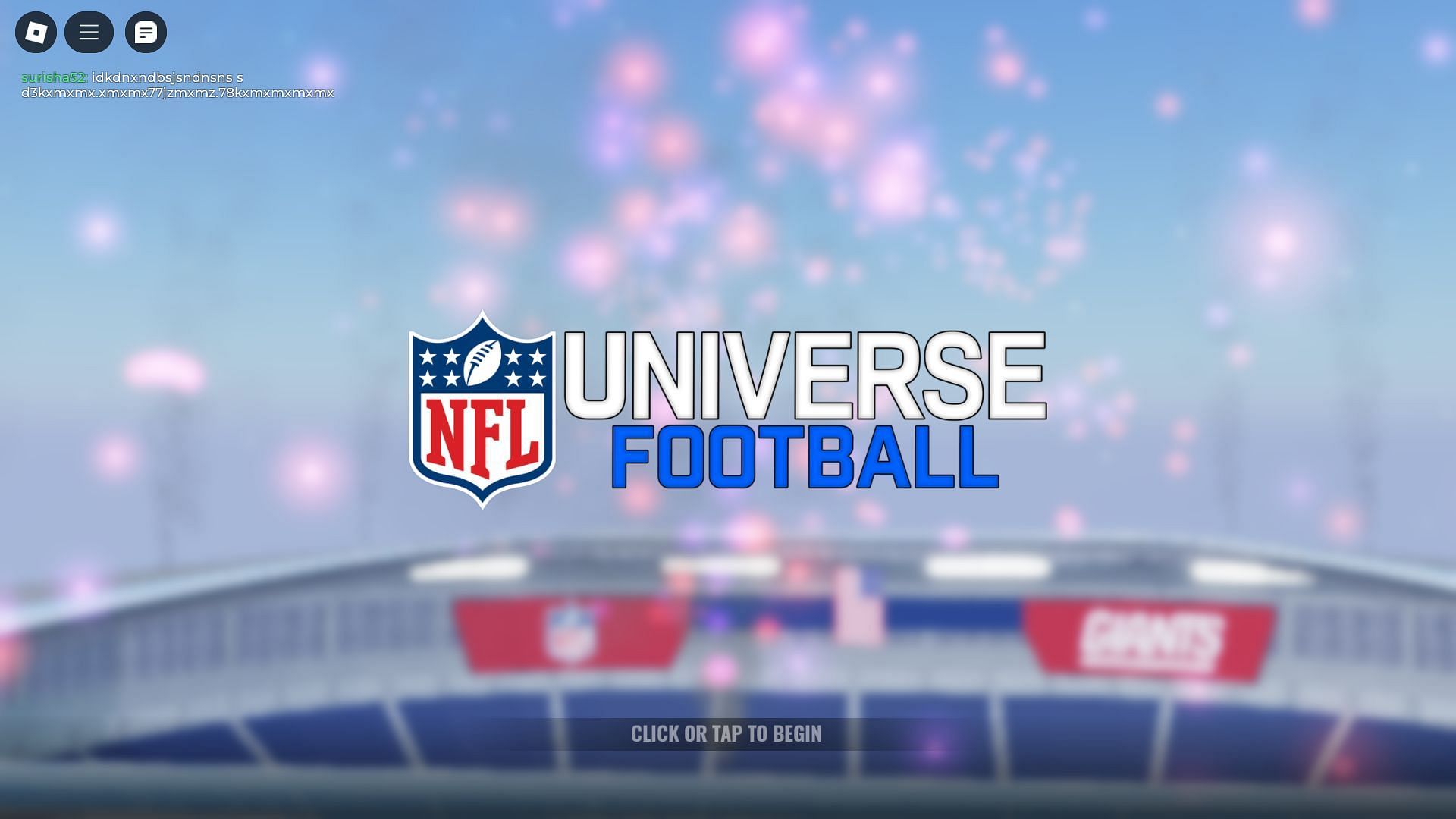 In-game title screen (Image via Roblox)