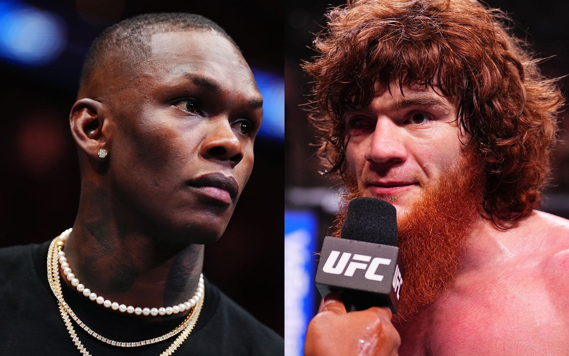 Israel Adesanya (left) was called out by Shara Magomedov (right) [Images courtesy: Getty Images]