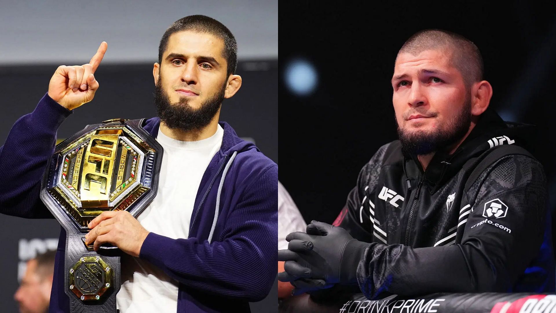 Islam Makhachev (left) is Khabib Nurmagomedov