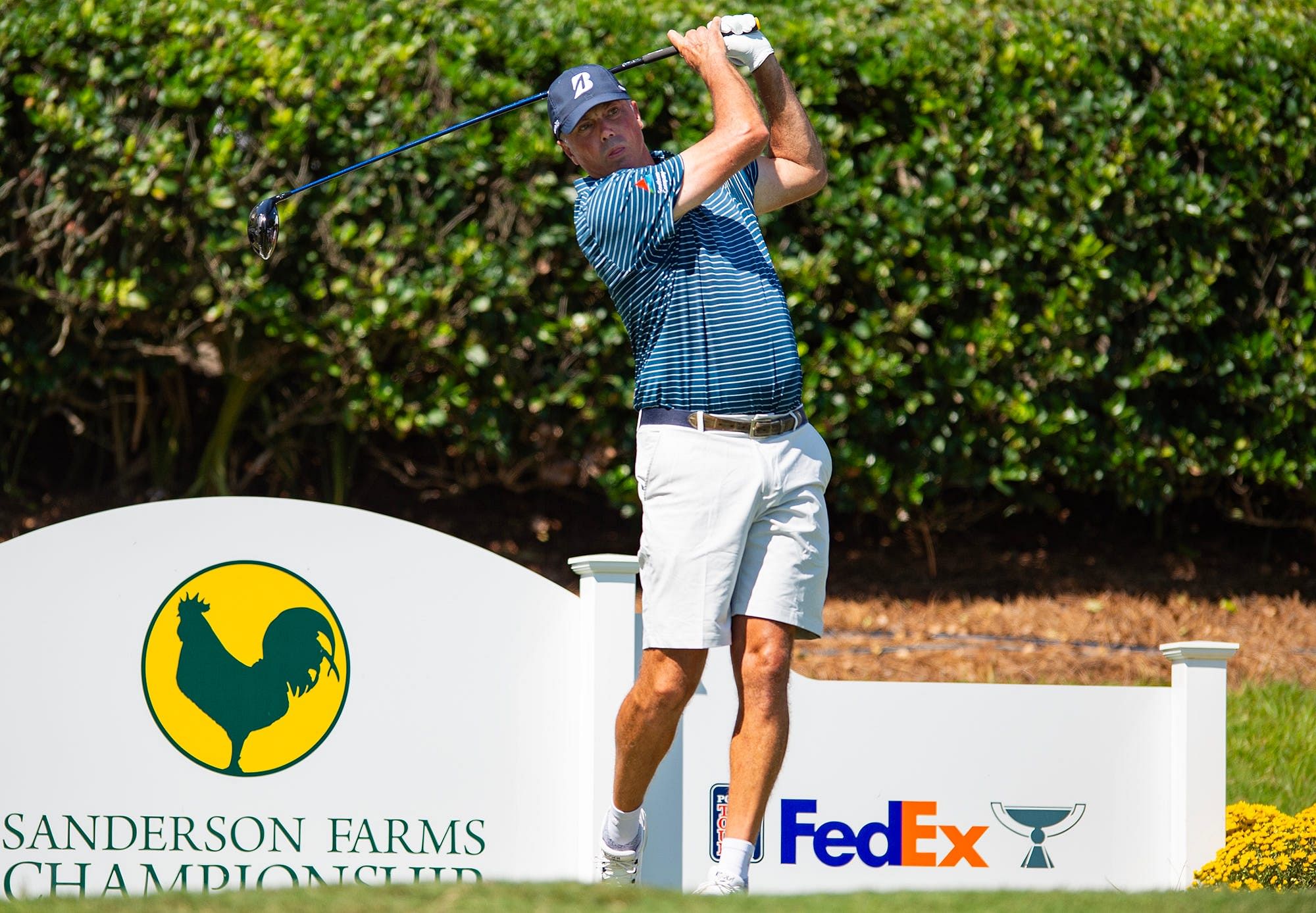 Matt Kuchar practices his swing during the Sanderson Farms Championship Pro-Am (Image Source: Imagn)