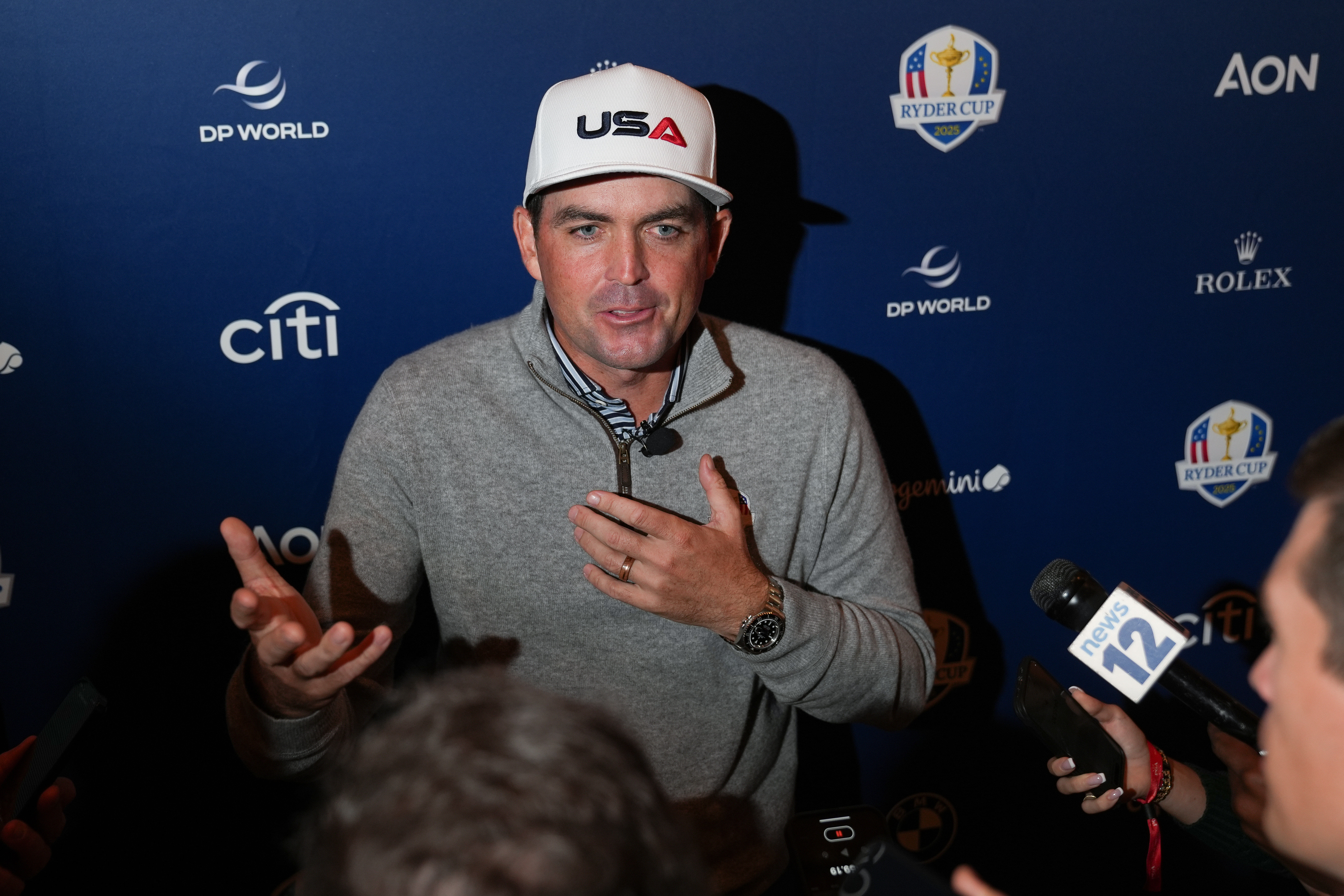 Keegan Bradley at the Ryder Cup captains&#039; news conference - Source: Imagn