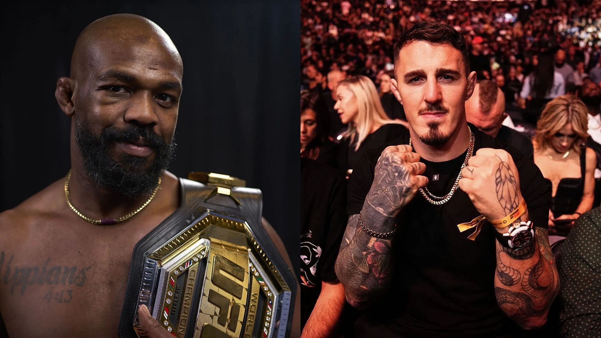 Jon Jones (left) will square off against Tom Aspinall (right) in 2025 [Image courtesy: Getty Images]