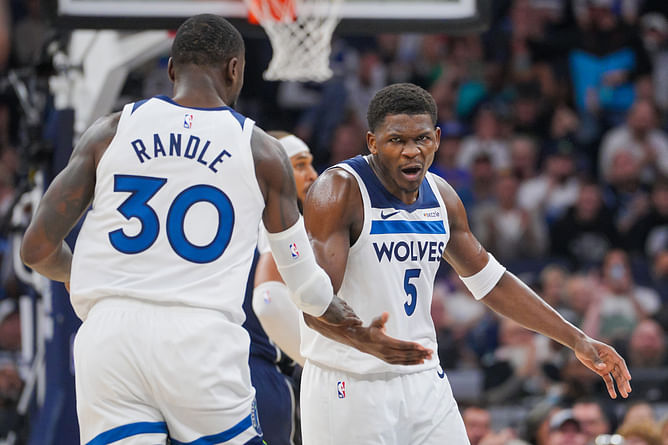 "Never seen Julius play defense before" - Anthony Edwards subtly roasts teammate Julius Randle for "guarding his a** off"