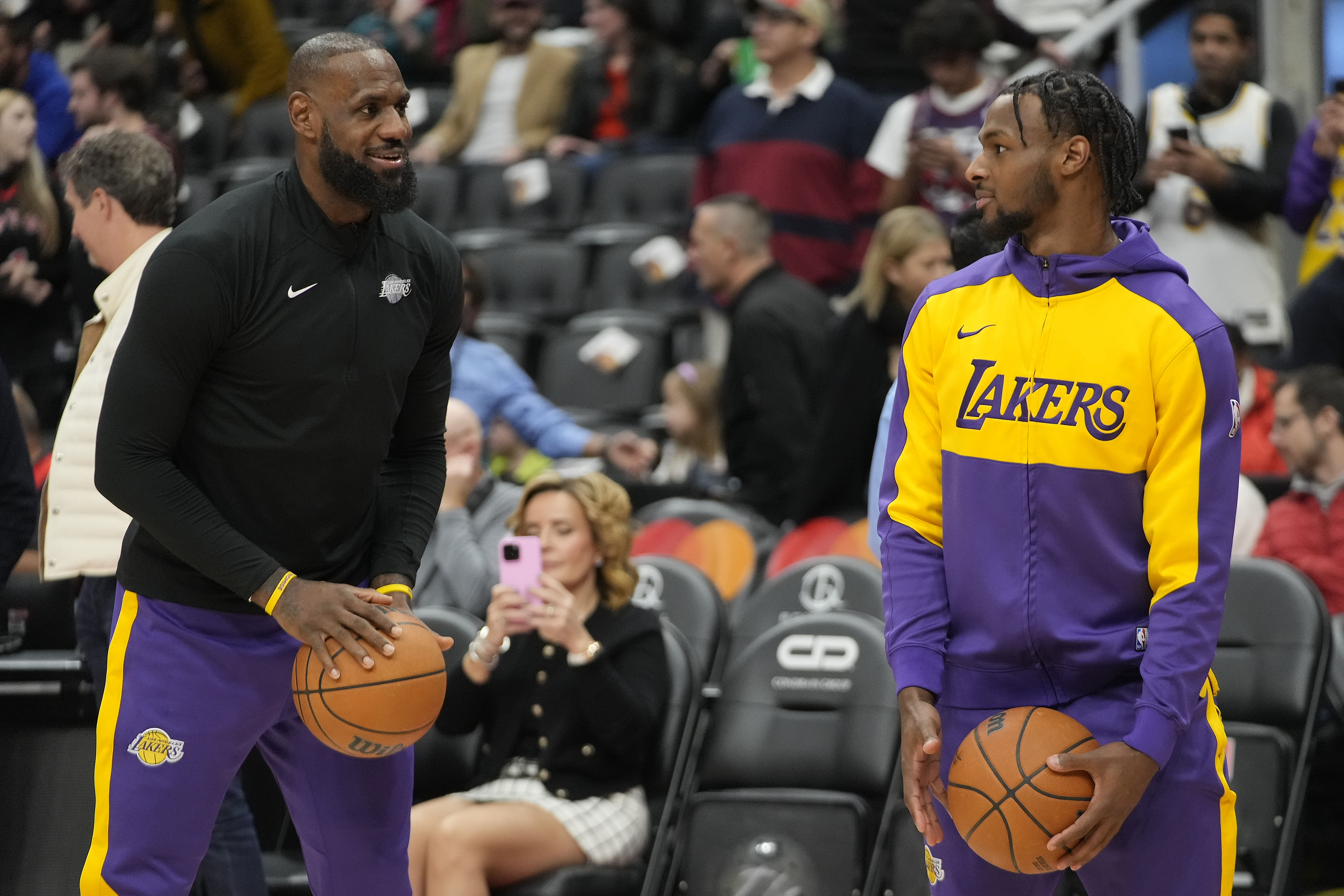 LeBron and Bronny James (Image source: Imagn)