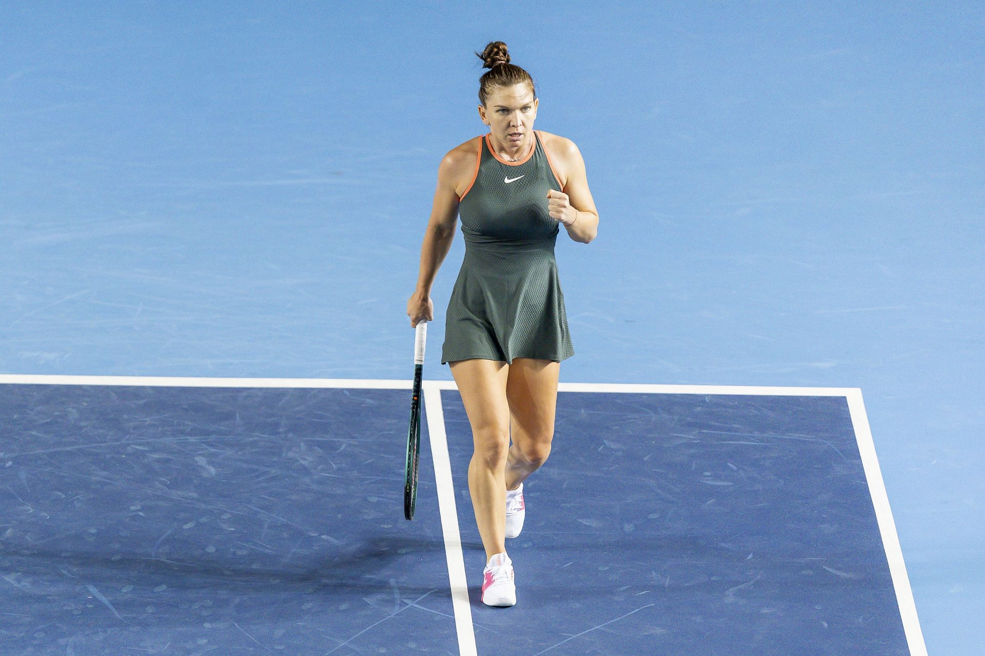 Simona Halep pictured at the 2024 Hong Kong Tennis Open - Image Source: Getty