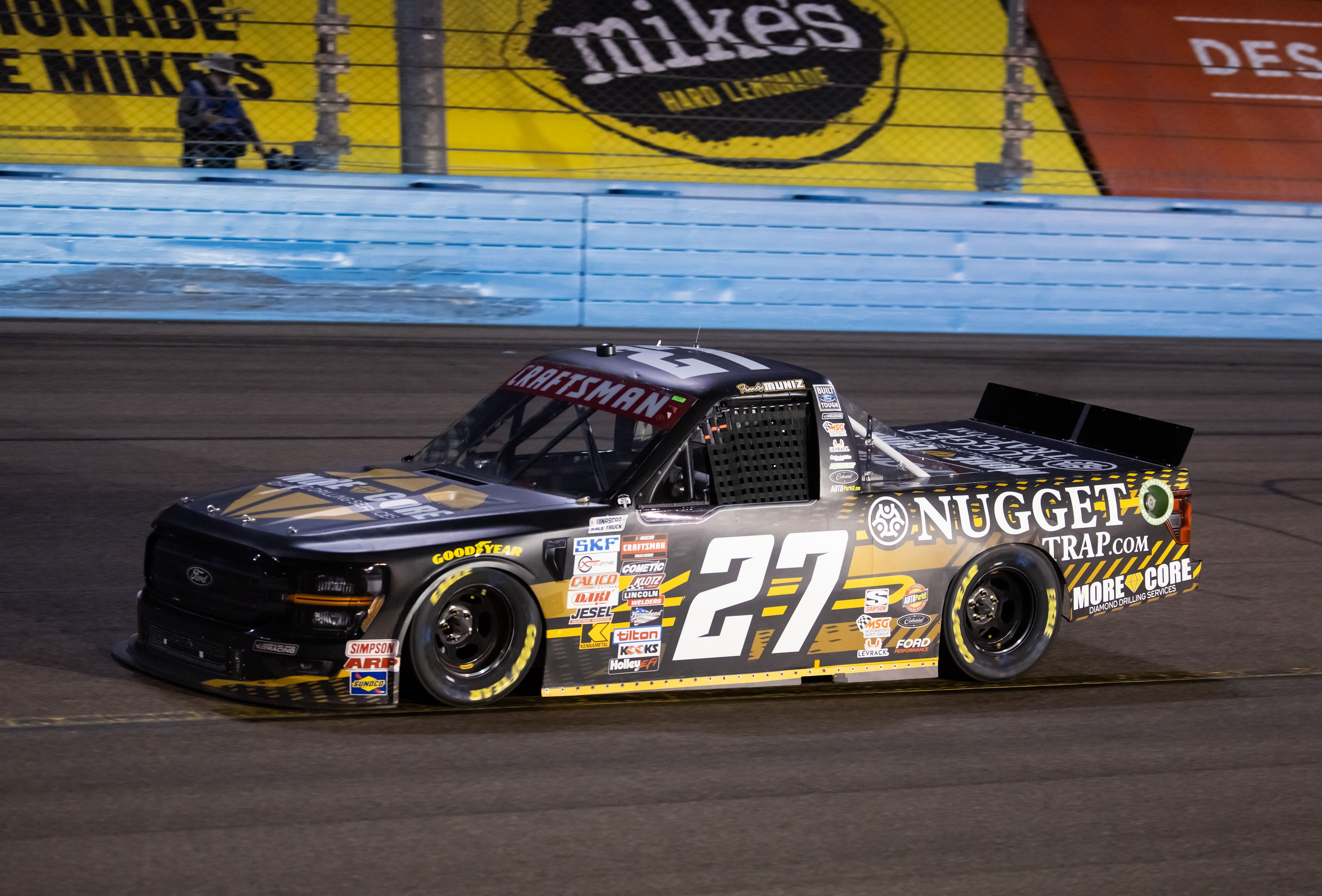 Frankie Muniz driving the No. 27 Ford in the 2024 season finale at Phoenix Raceway - Source: Imagn