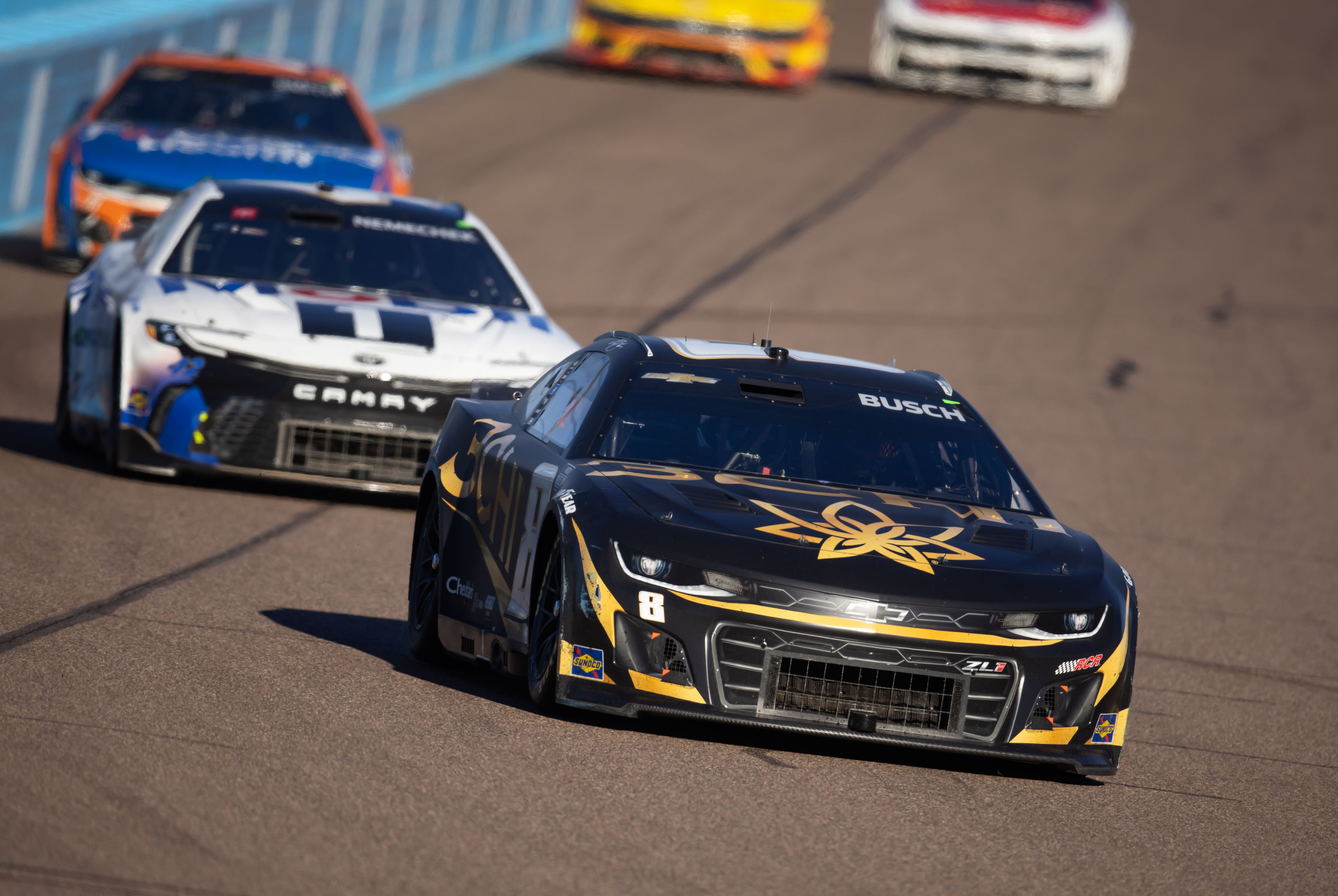 NASCAR Cup Series driver Kyle Busch (8) during the NASCAR Cup Series Championship race at Phoenix Raceway. Mandatory Credit: Mark J. Rebilas-Imagn Images