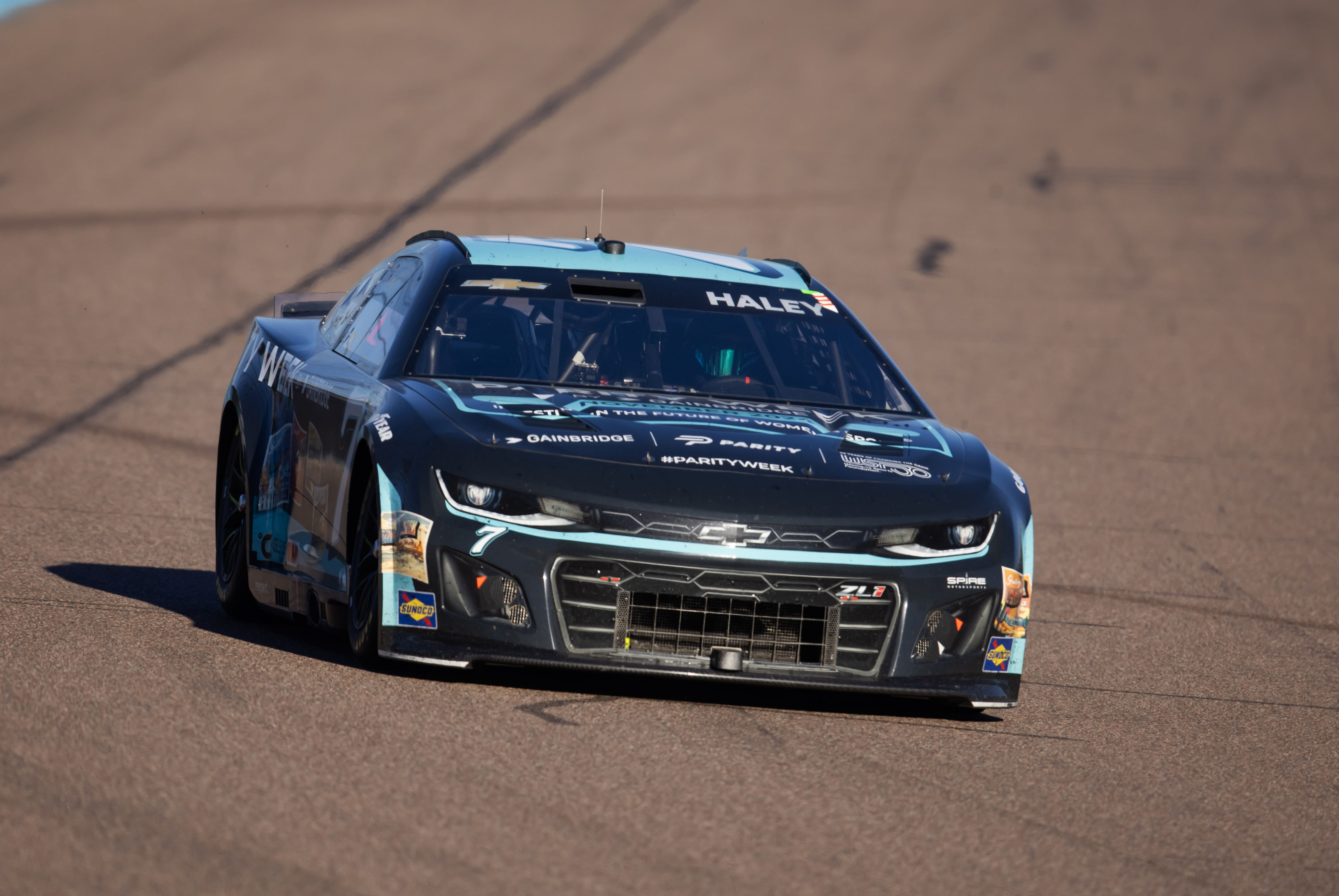 NASCAR Cup Series driver Justin Haley (7) during the NASCAR Cup Series Championship race at Phoenix Raceway. Mandatory Credit: Mark J. Rebilas-Imagn Images