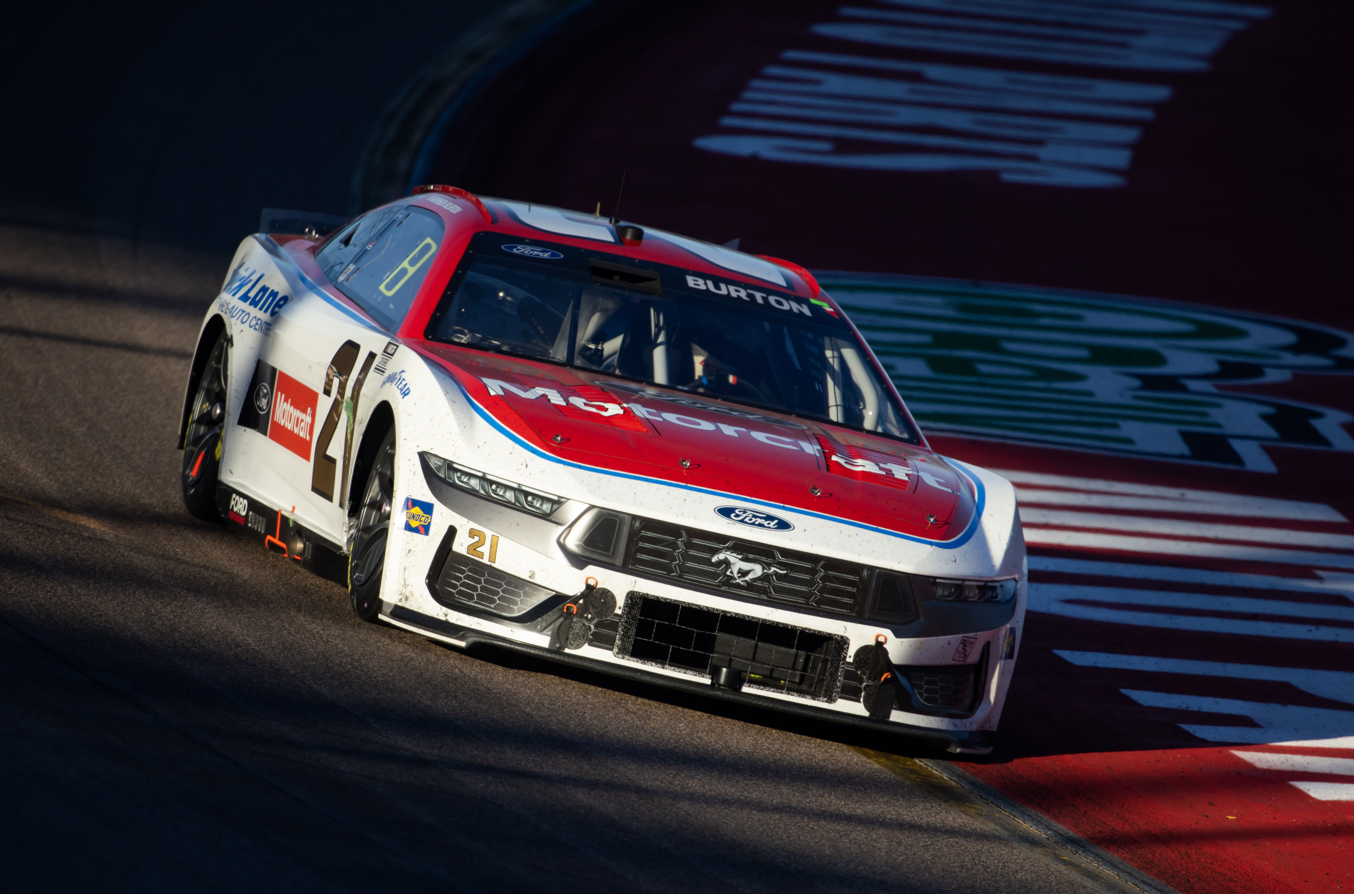 Harrison Burton (21) during the NASCAR Cup Series Championship race at Phoenix Raceway. Mandatory Credit: Mark J. Rebilas-Imagn Images