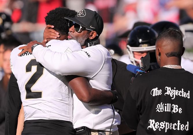 Coach Prime & Shedeur Sanders show love to former Buff as the trio reunite before Colorado's Bowl game