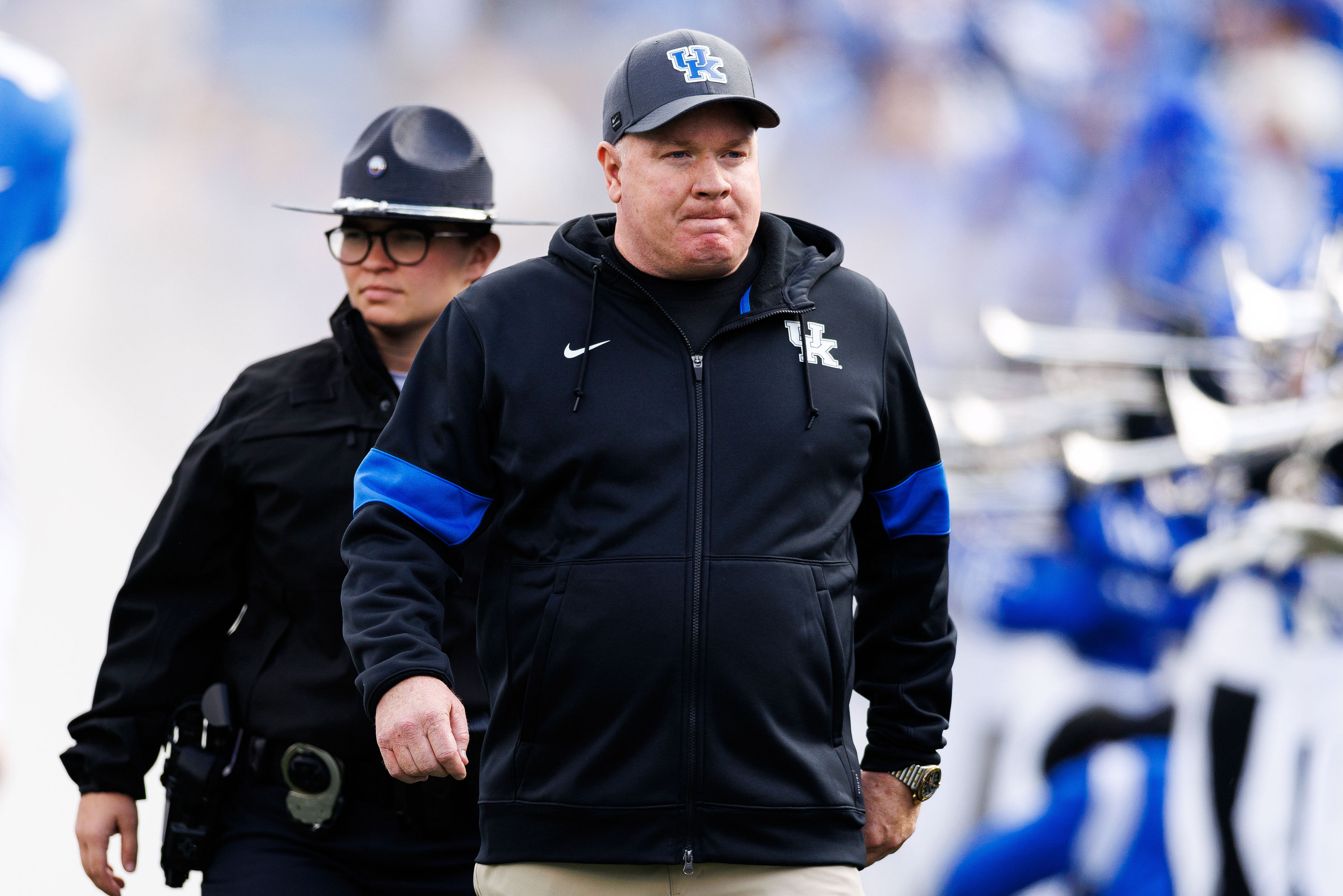 After a 4-8 season, Kentucky coach Mark Stoops would likely welcome Jackson as a transfer addition. (Photo Credit: IMAGN)