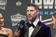 Denny Hamlin during the NASCAR Awards Banquet at Charlotte Convention Center. - Source: Imagn