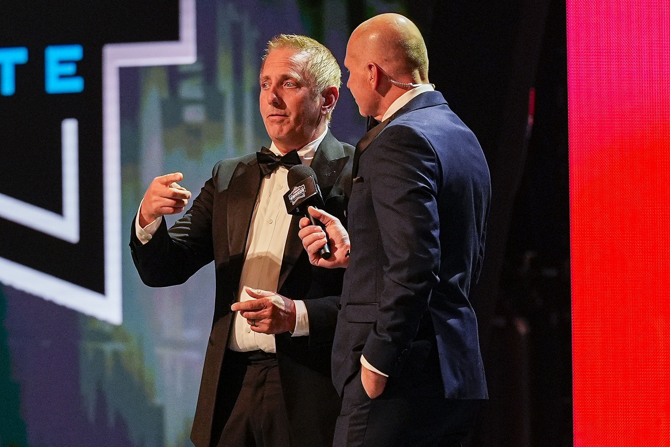 Greg Biffle received an award at the 2024 NASCAR Awards Banquet in Charlotte - Source: Imagn