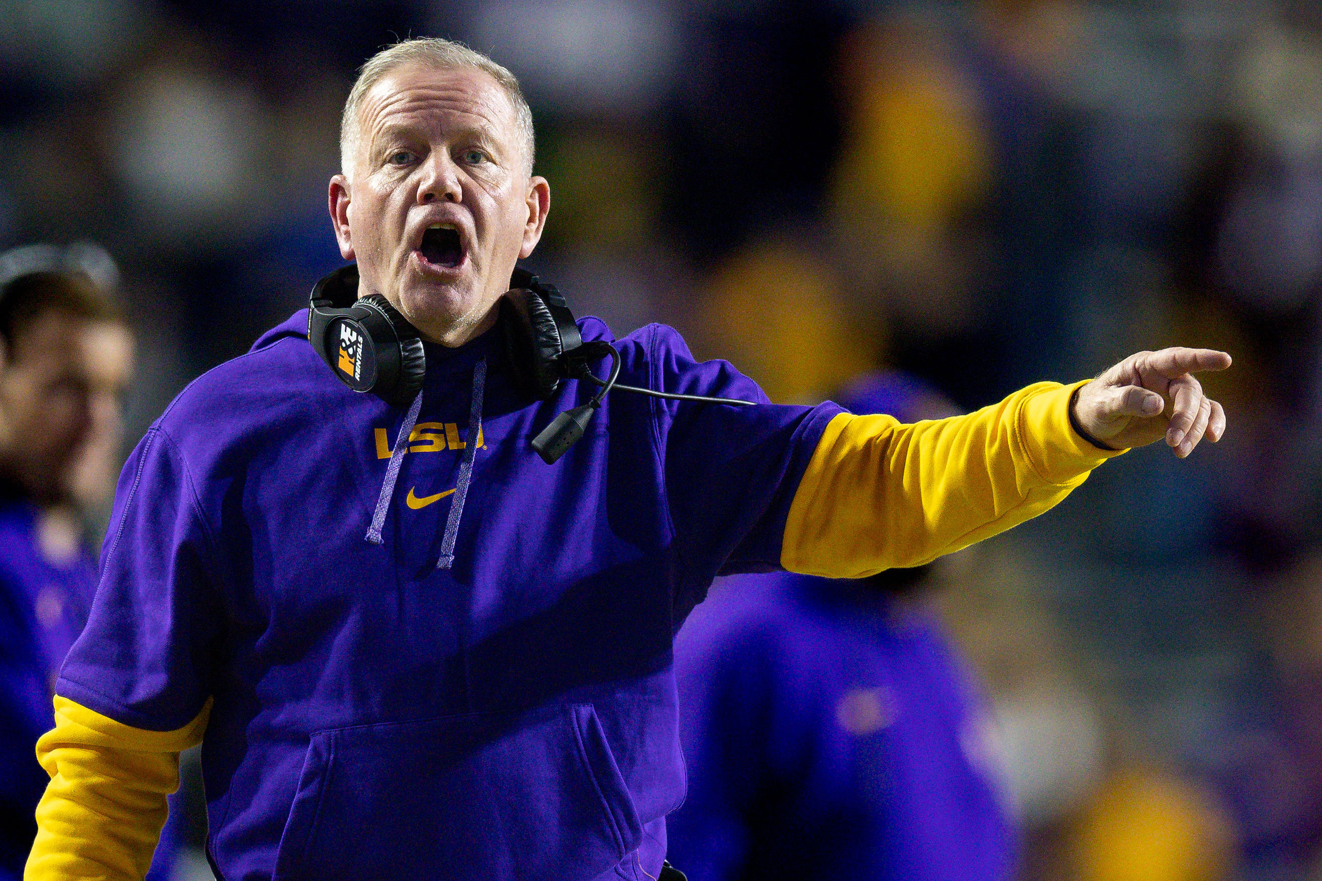 LSU Tigers HC Brian Kelly - Source: Imagn