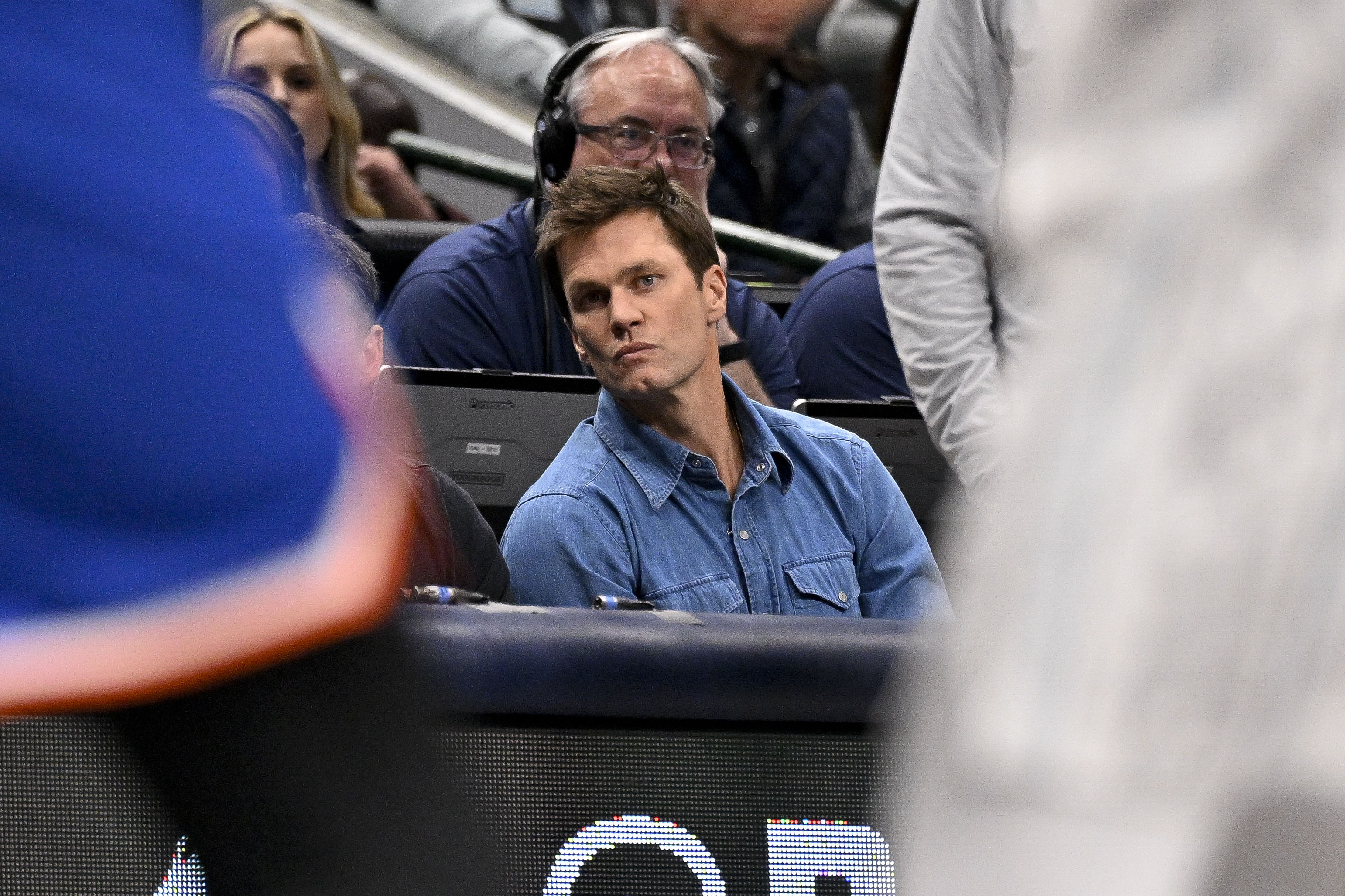 Brady at an NBA game - Source: Imagn