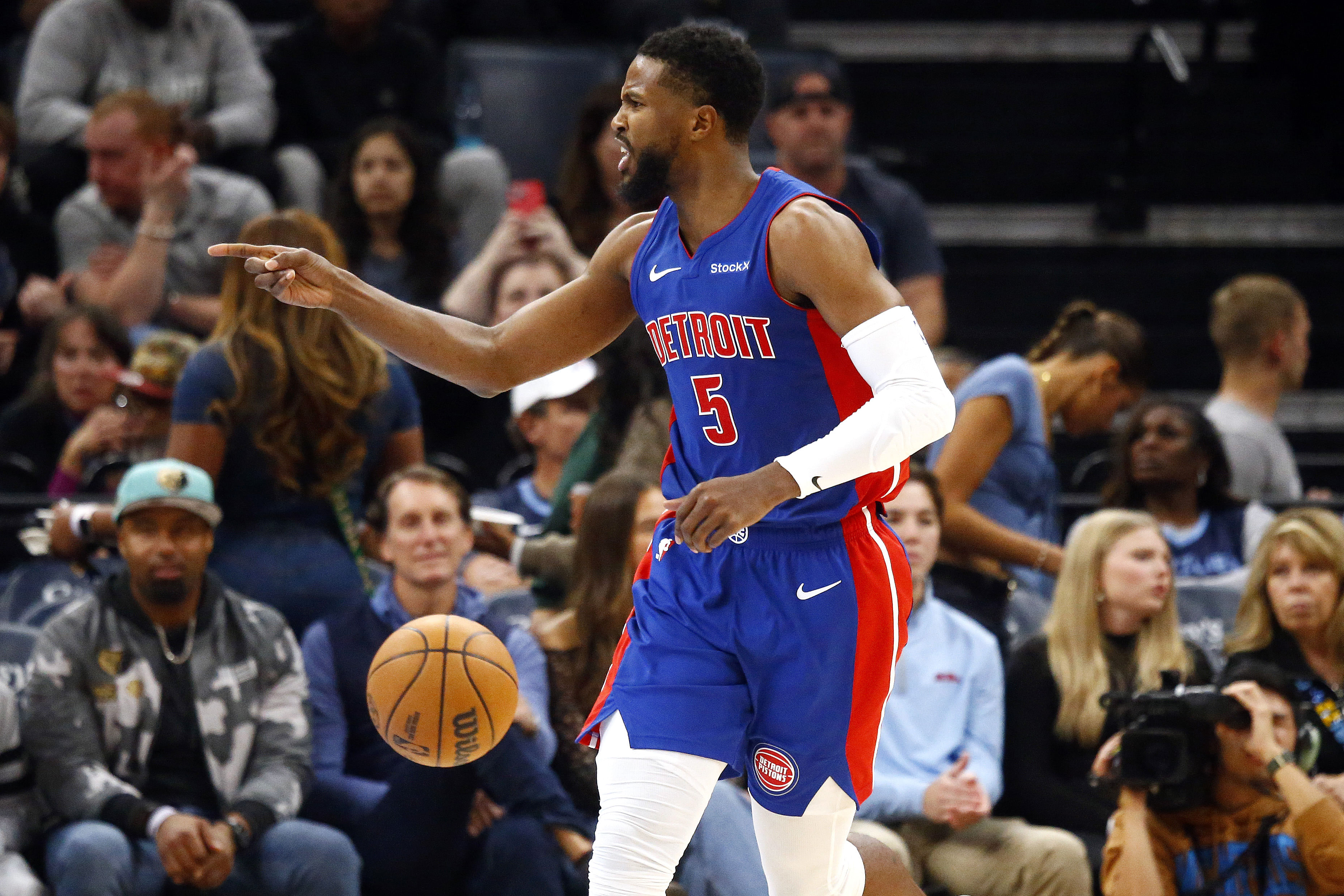 Detroit Pistons shooting guard Malik Beasley (Image Credit: Petre Thomas-Imagn Images)