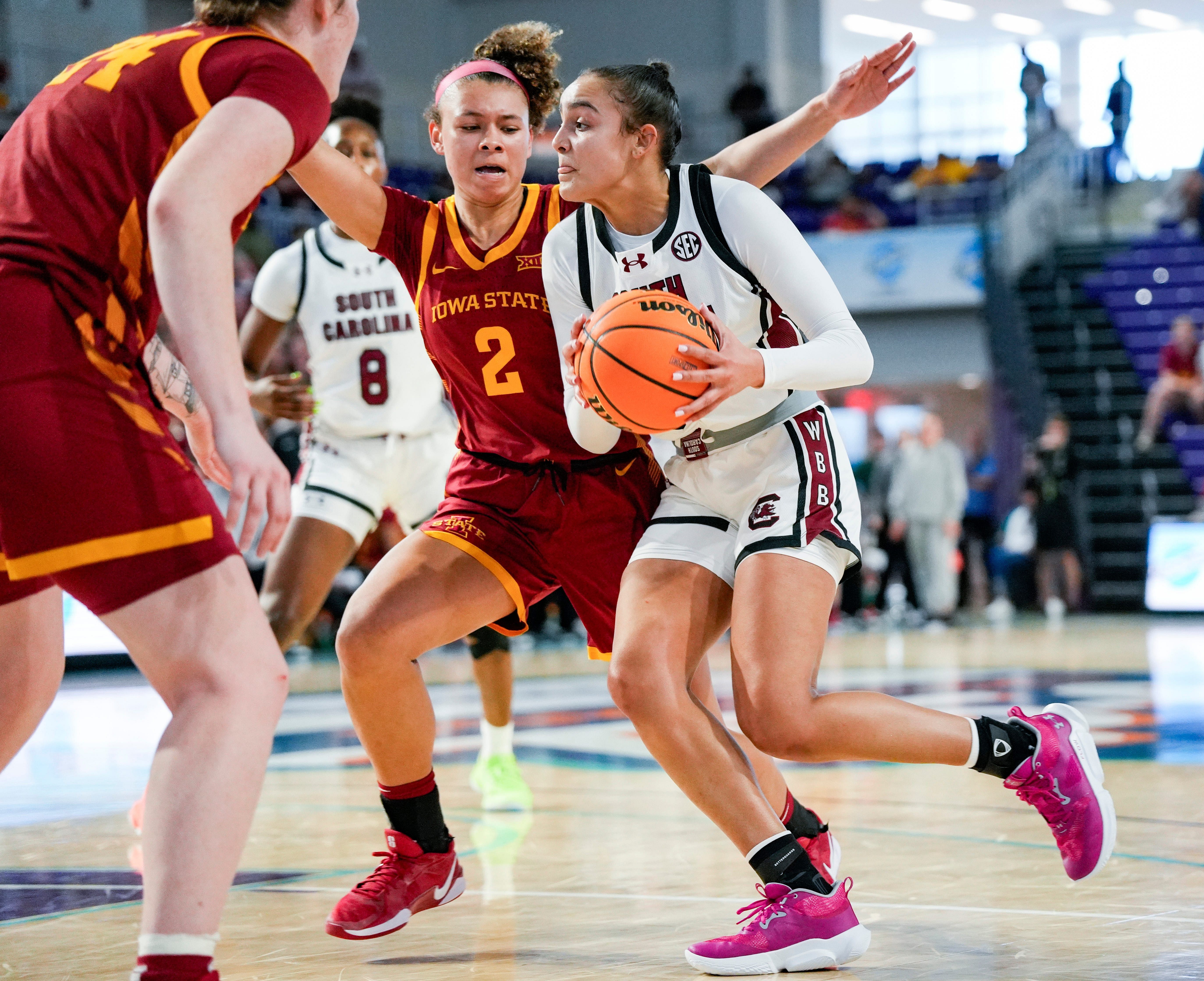 Tessa Johnson was one of the South Carolina&#039;s top performers in their game against Purdue. (Imagn)