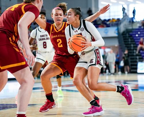 Tessa Johnson was one of the South Carolina's top performers in their game against Purdue. (Imagn)