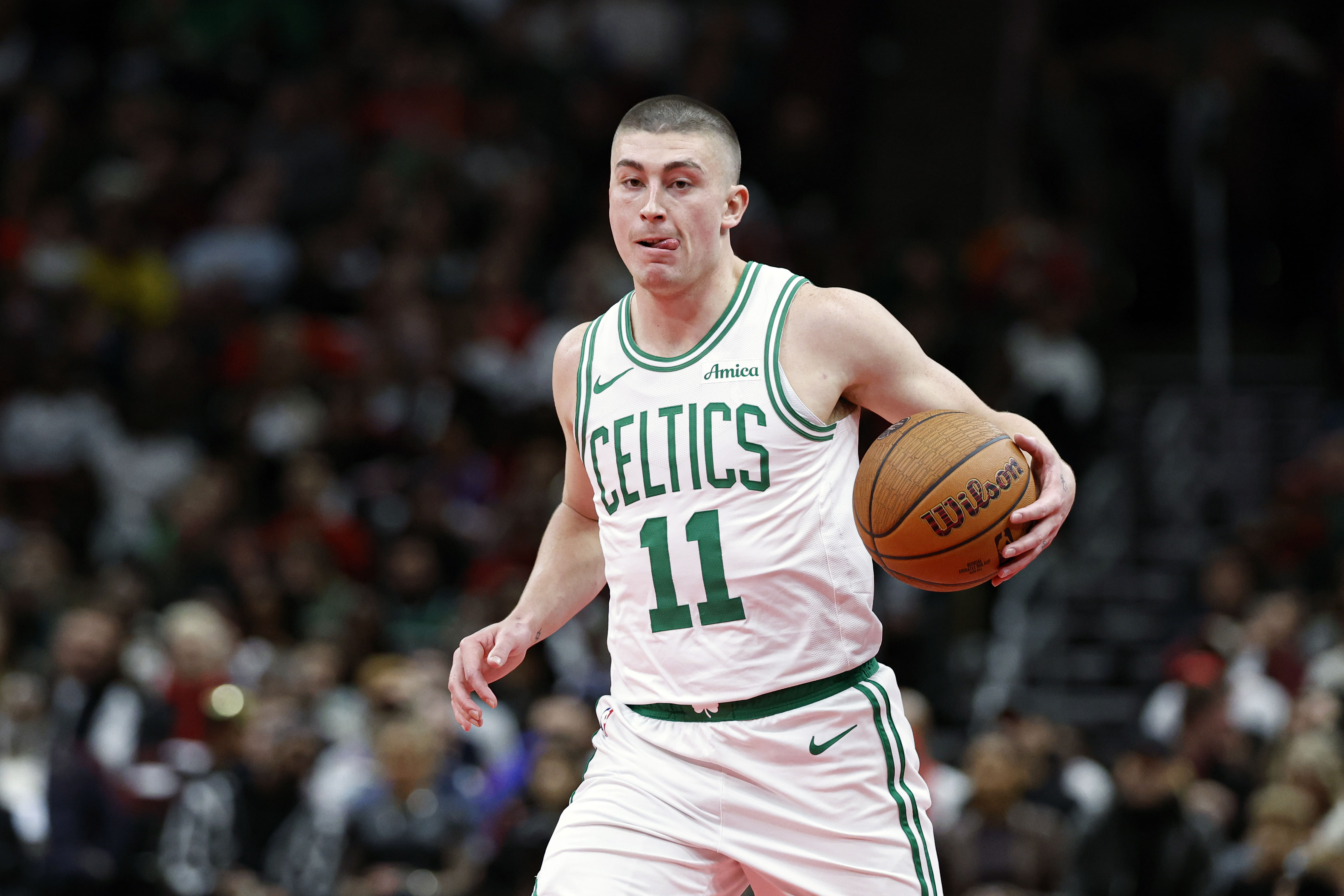 Boston Celtics point guard Payton Pritchard (Image Credit: Kamil Krzaczynski-Imagn Images)