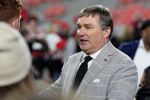 Georgia and Kirby Smart survived an overtime marathon with Georgia Tech and will jump in this week's CFP rankings. (Photo Credit: IMAGN)