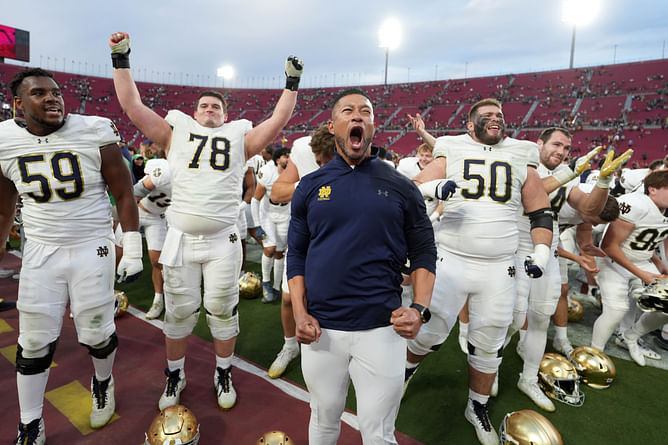 Marcus Freeman confirms Notre Dame’s uniform choice for playoff clash against Indiana