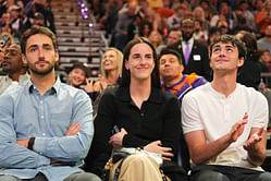 Watch: Fever superstar Caitlin Clark makes courtside appearance for Suns-Warriors showdown in Phoenix