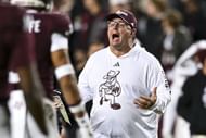 Mike Elko and Texas A&M's Week 14 loss ended the Aggies' CFP hopes. (Photo Credit:IMAGN)