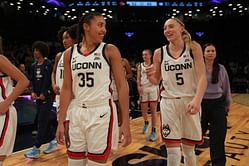 Thousands witness Paige Bueckers and Azzi Fudd rapping in the Christmas spirit at UConn vs Louisville