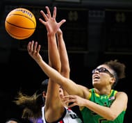 Olivia Miles enjoyed a historic outing in Notre Dame's game against Virginia today. (Imagn)