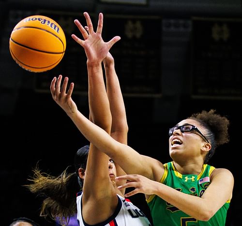 Olivia Miles enjoyed a historic outing in Notre Dame's game against Virginia today. (Imagn)