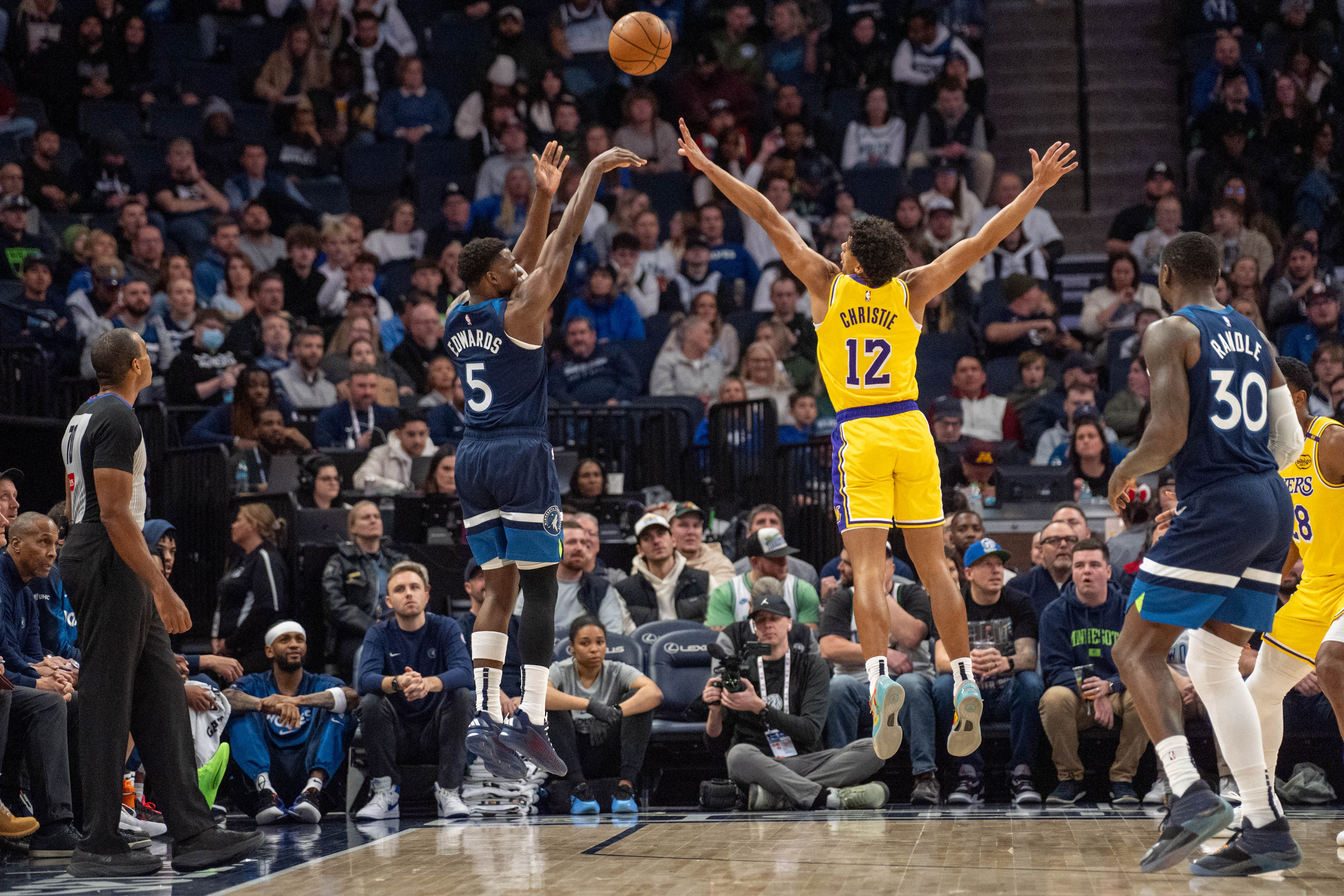 Anthony Edwards leads the Timberwolves to victory with Jeanine Robel in attendance. (Photo: IMAGN)