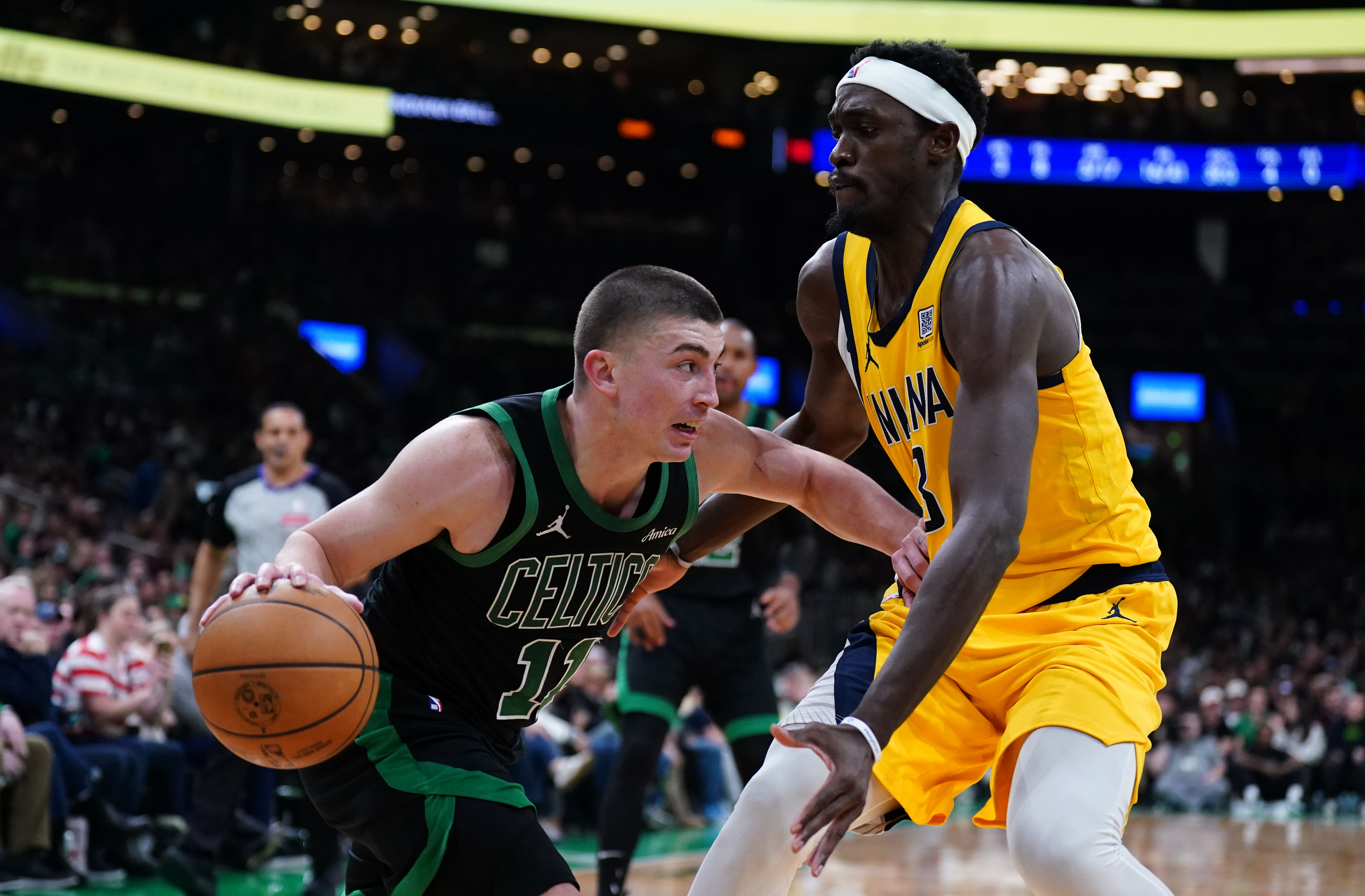 Boston Celtics point guard Payton Pritchard (Image Credit: David Butler II-Imagn Images)