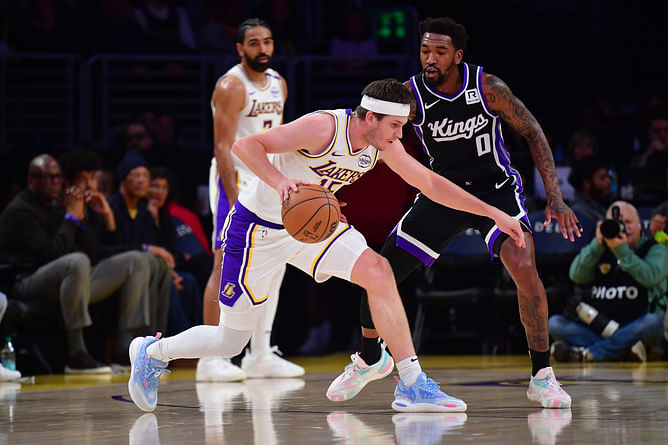 Lakers fans go berserk after Austin Reaves' 26-point, 16-assist game in LeBron James' absence - "Caruso upgrade"