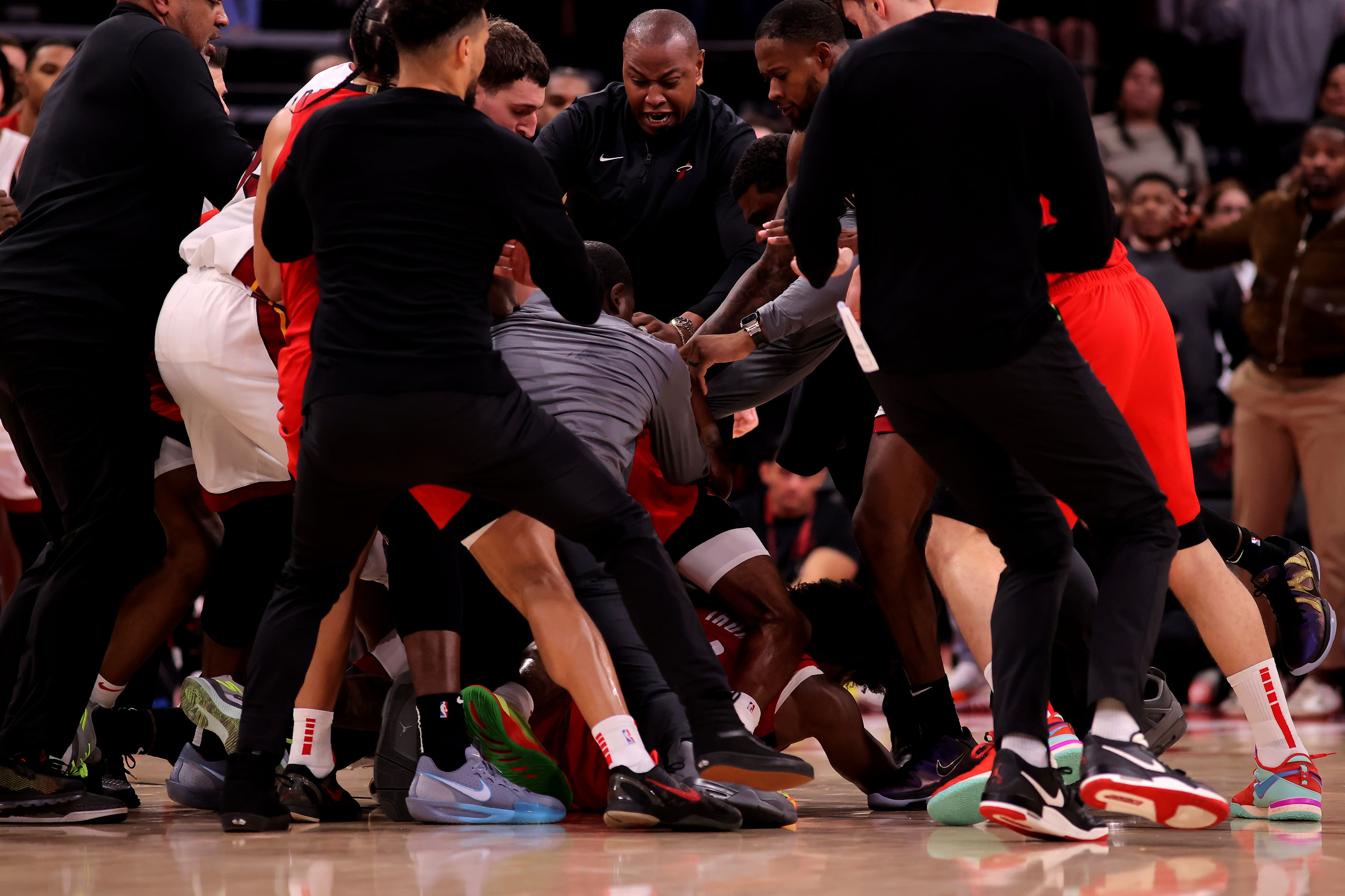 Tyler Herro comments on his scuffle with Amen Thompson. (Photo: IMAGN)