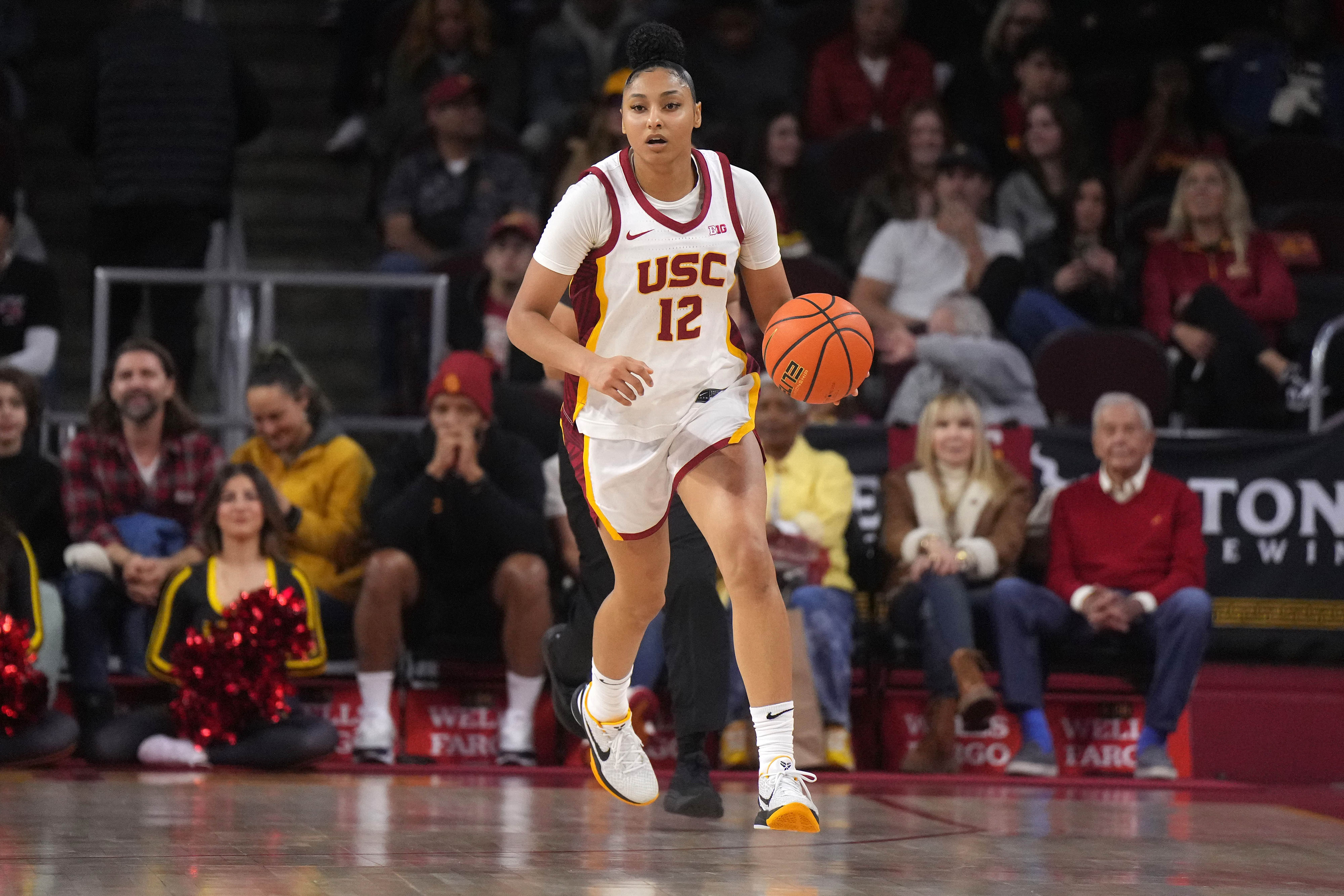 JuJu Watkins in action vs Michigan Wolverines [NCAA Womens Basketball: Michigan at Southern California - Source: Imagn]