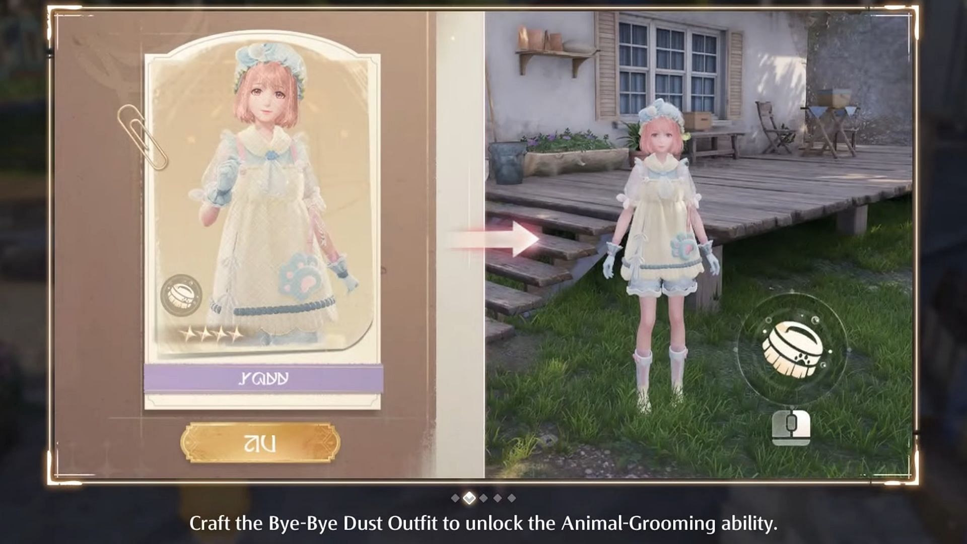 You will need a special outfit to groom animals (Image via Infold Games)