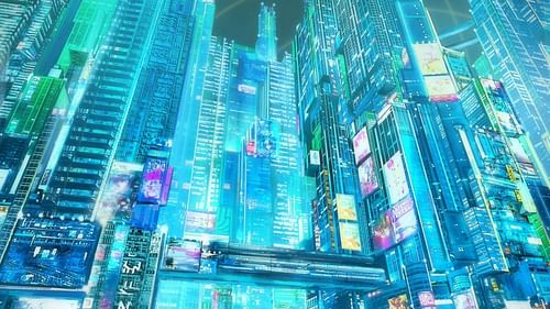 Akihabara, as seen in the anime (Image via J.C.Staff)