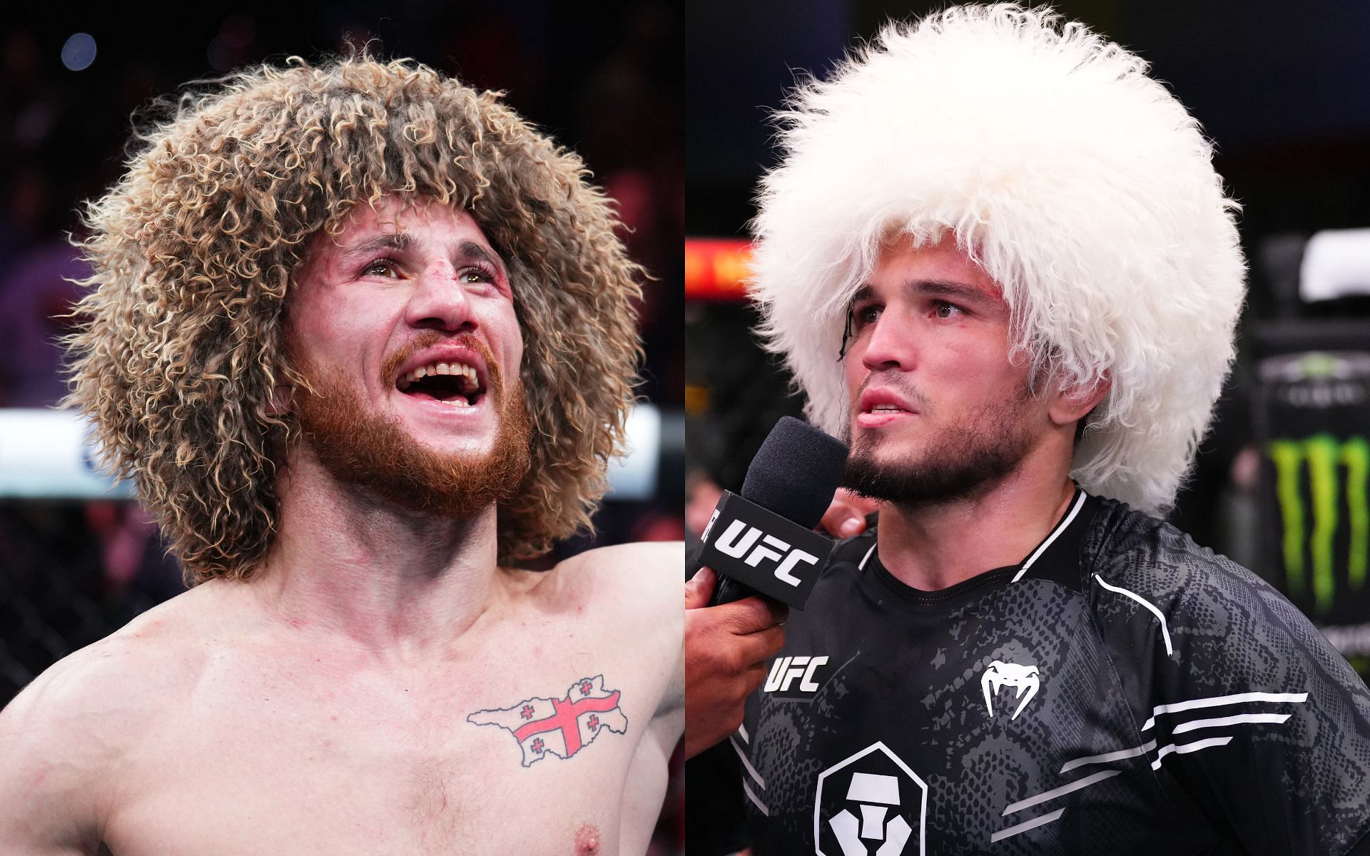 Merab Dvalishvili (left) has long been at loggerheads with Umar Nurmagomedov (right) [Images courtesy: Getty Images]