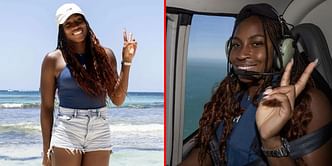 Coco Gauff beams with pride after conquering her fear with daring helicopter ride